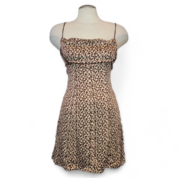 Free People | Kai Printed Mini Dress in colour "Coffee Combo" - Picture 1 of 15